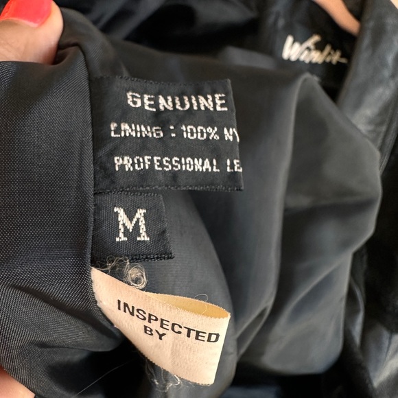 Vintage Black on Black Genuine Suede & Leather Trench Coat By Winlit Size M - Picture 11 of 11